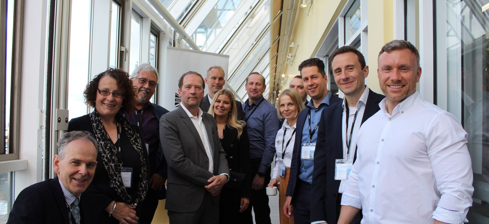 A photo of the Maritime UK Solent team and Turku Finland delegation at Maritime UK Solent's network meeting on 19 May 2022