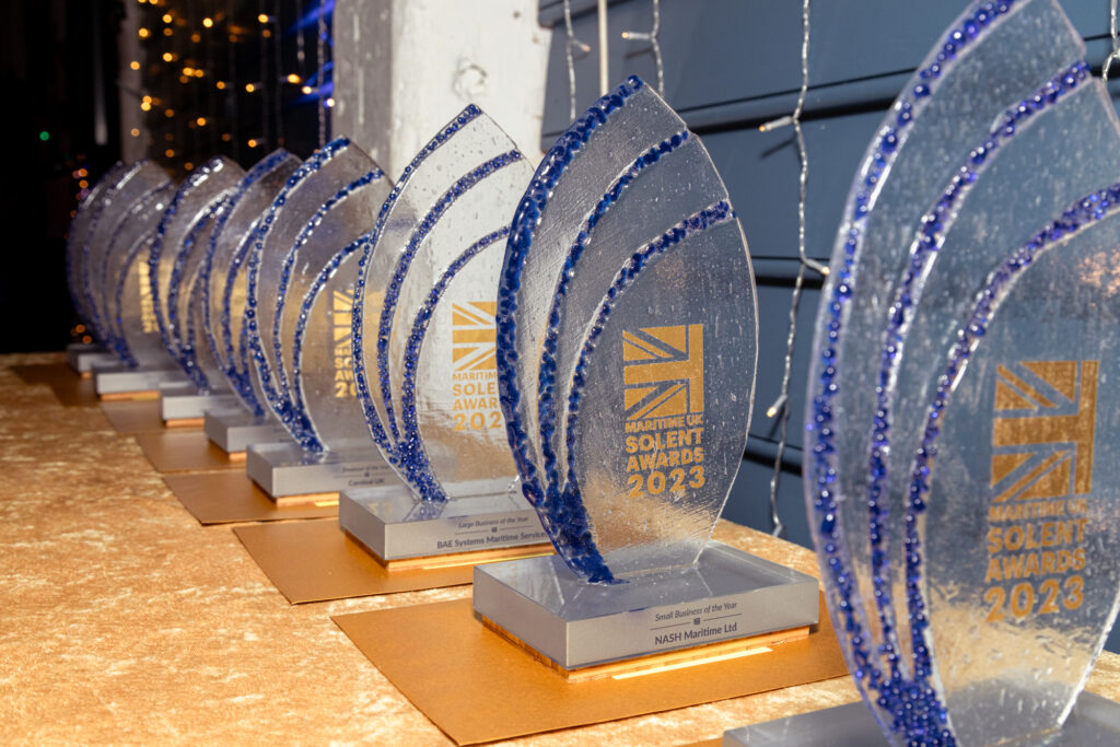 Maritime Uk Solent Award trophies