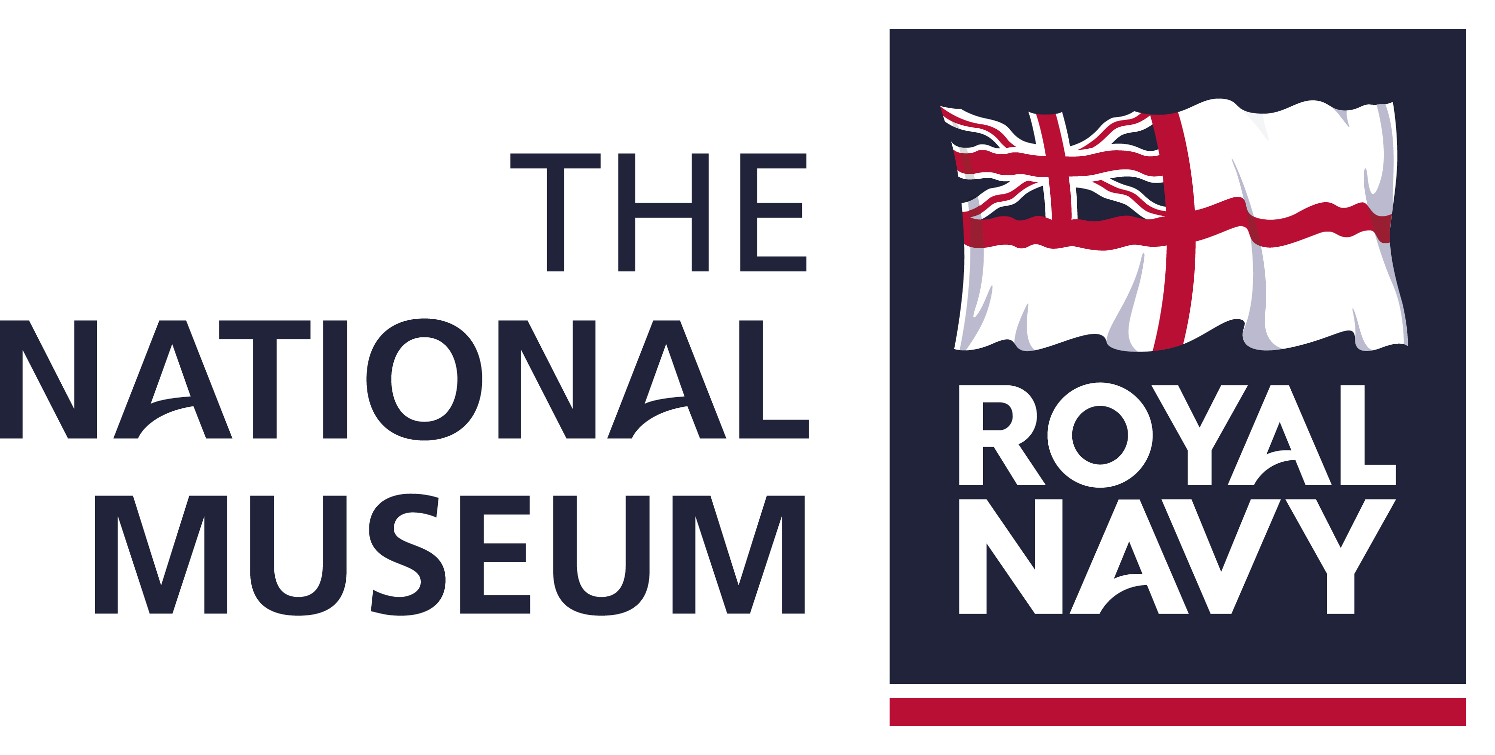 National Museum of Royal Navy logo in white, red and navy